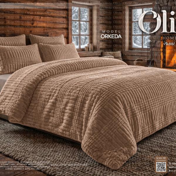 🛏️ طقم سرير أوركيدا المخملي (ORKEDA)
