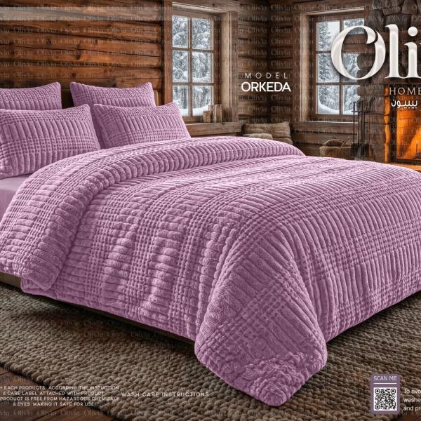 🛏️ طقم سرير أوركيدا المخملي (ORKEDA)
